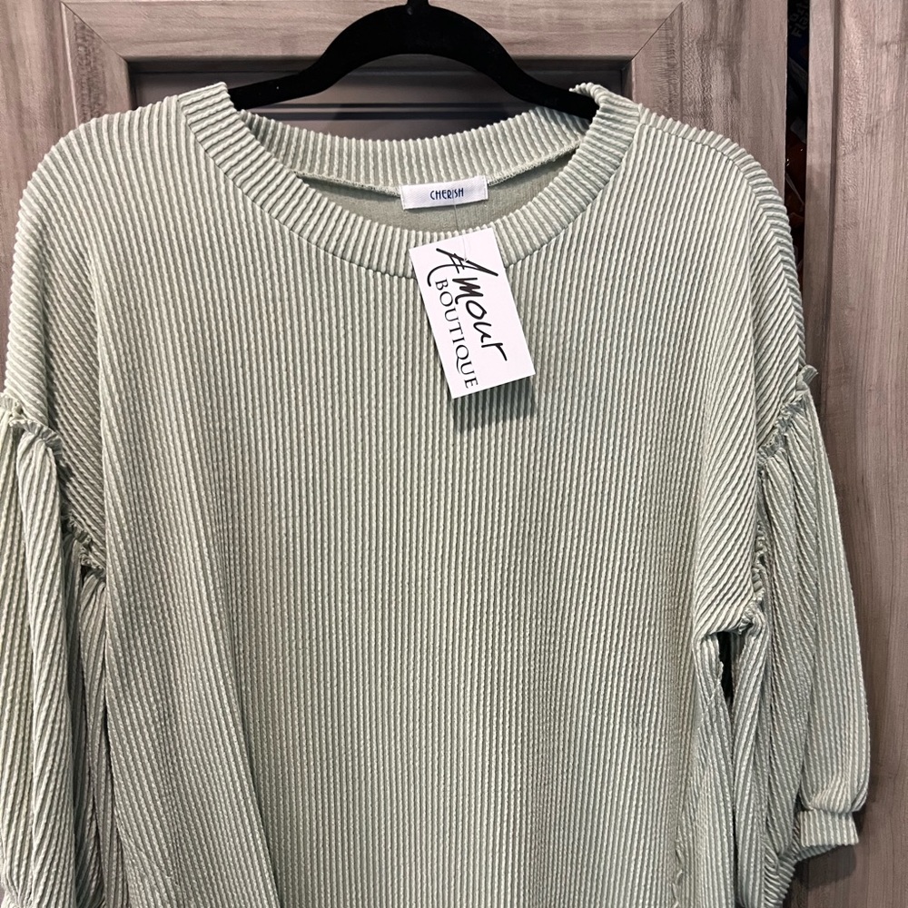 New Cherish Boutique Lt. Green Blouse